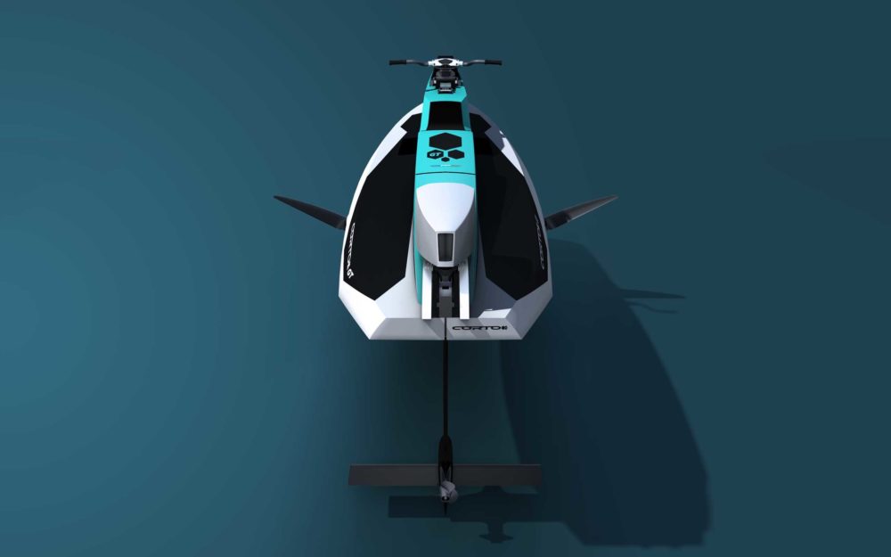 Le Cyberfoil Corto GT par Bird-e-Marine modèle Celek-Blue vue arrière