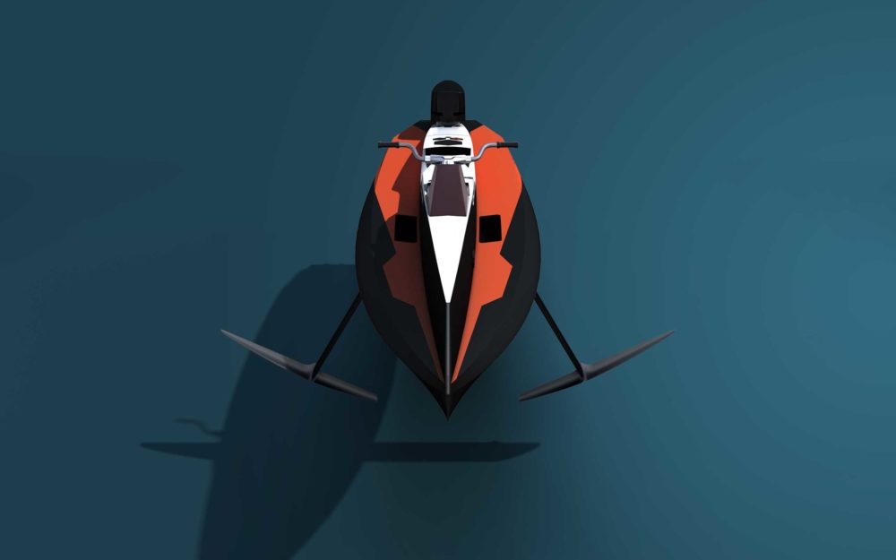 Le Cyberfoil Corto GT par Bird-e-Marine modèle Selek-Orange vue face